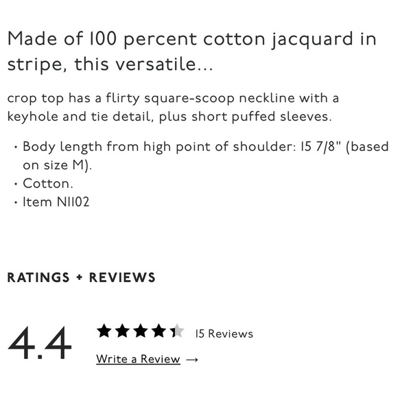 Madewell Jacquard Keyhole Crop Top in Stripe Blue Small Cotton - Picture 9 of 9